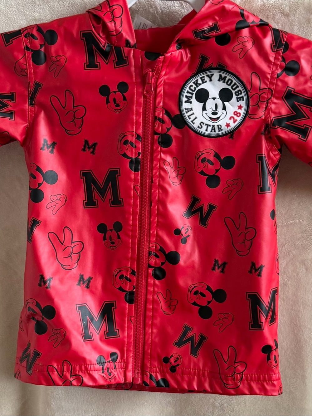 Disney Red Mickey Mouse All-Star Hooded Jacket